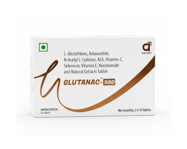 glutathione pills price in india Ascent Glutanac-500 Tablets with L-Glutathione & Vitamin C | Buy Online