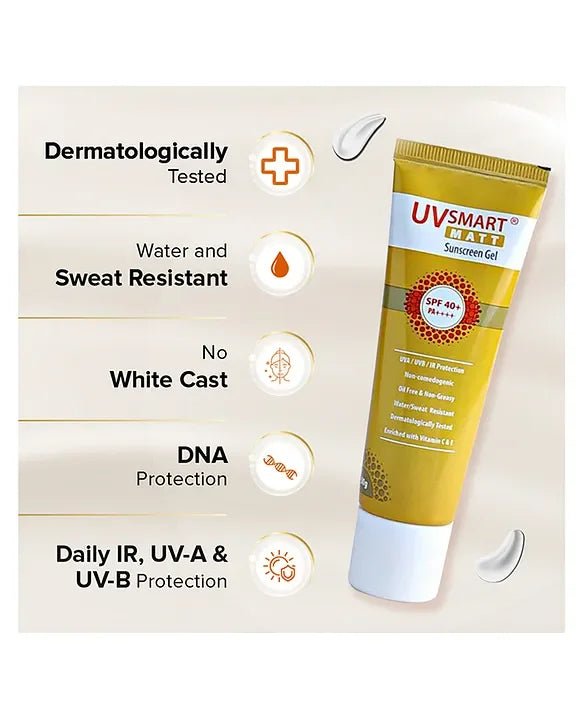 Uv Smart Matte Sunscreen SPF 40+ Gel