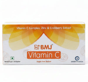 BMJ Vitamin C Complex with Zinc & Cranberry | 30 Sachets