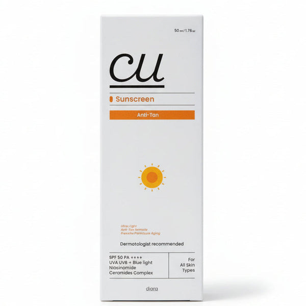Diara CU Sunscreen SPF 50 PA++++ - Broad Spectrum Anti-Tan Sun Protection Cream
