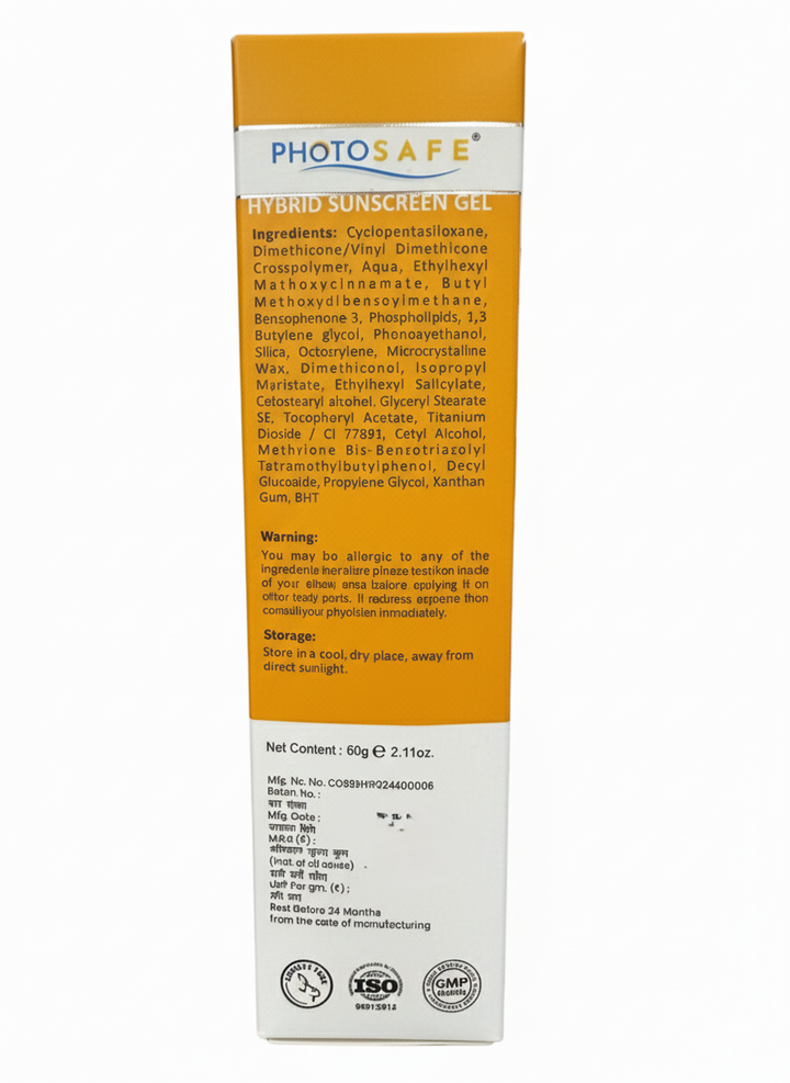 Photosafe Sunscreen Gel SPF 50+++ 60gm