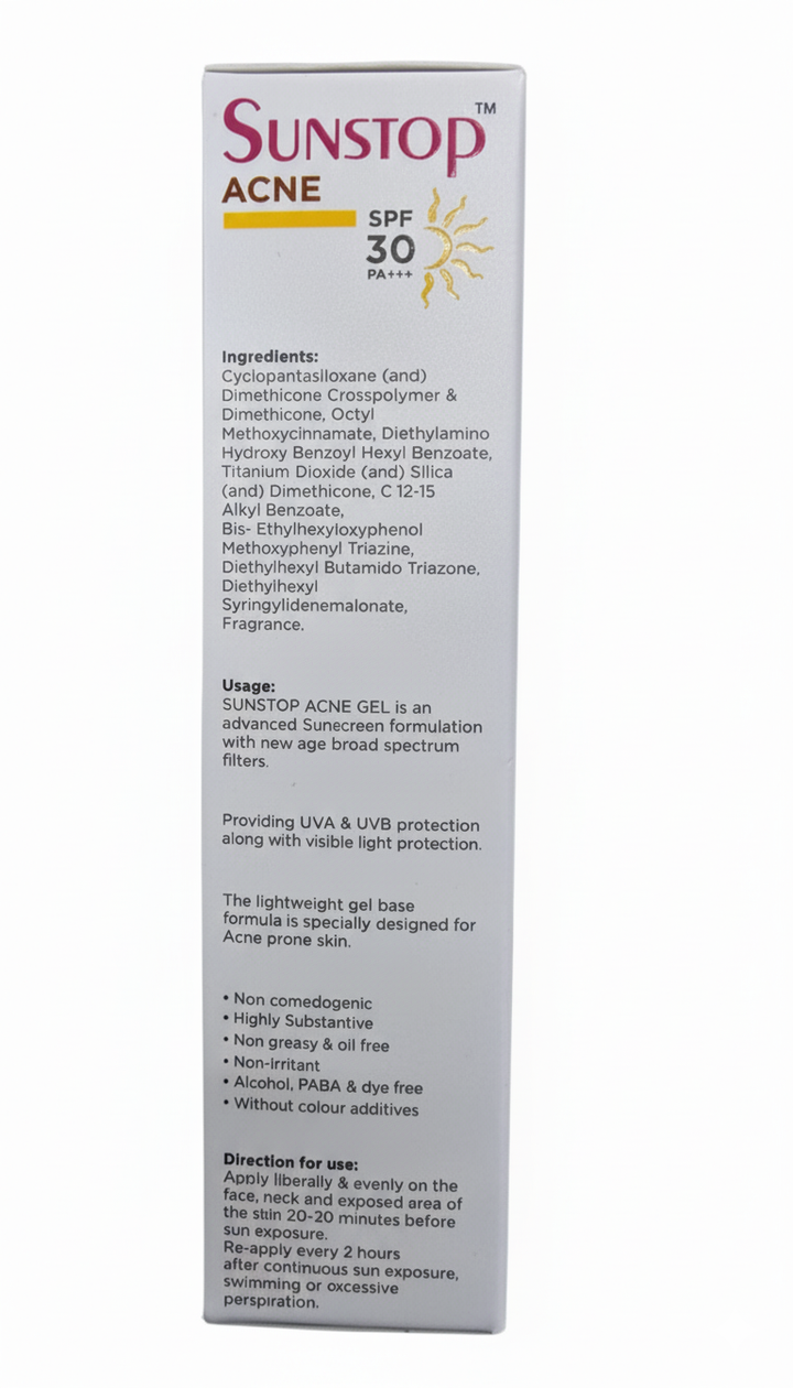 Sunstop Acne Sunscreen Gel SPF 30 PA+++ 30gm