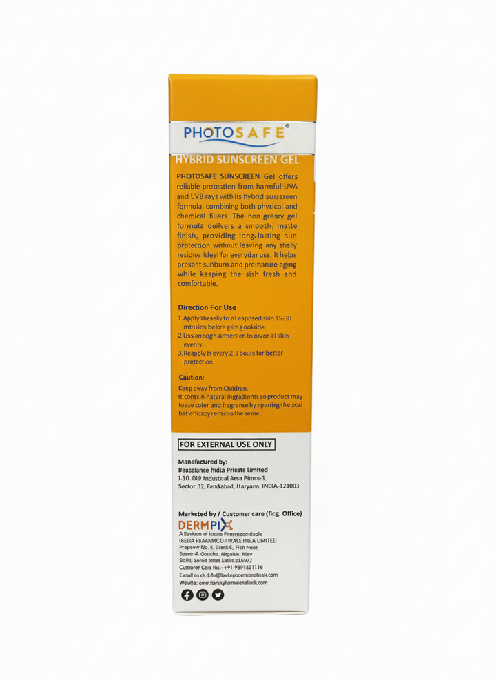 Photosafe Sunscreen Gel SPF 50+++ 60gm
