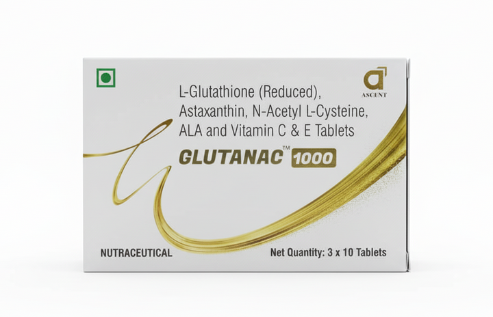 Ascent Glutanac 1000 – Pack Of 30 Tablets