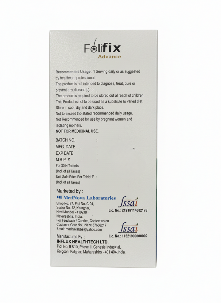 Follifix Advance Hair Nutrition 30 Tablets