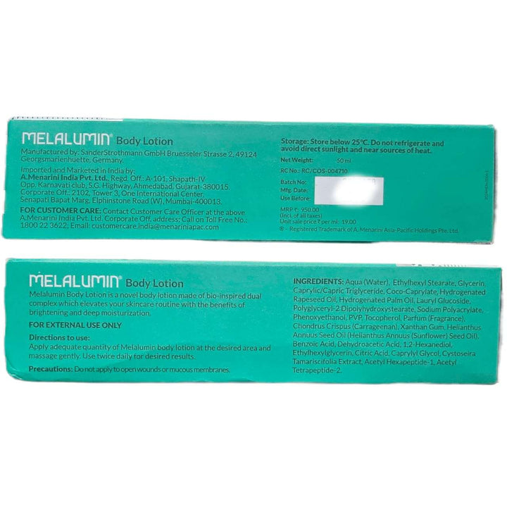 Melalumin Body Lotion 50 Ml Brightening and Deep Moisturization