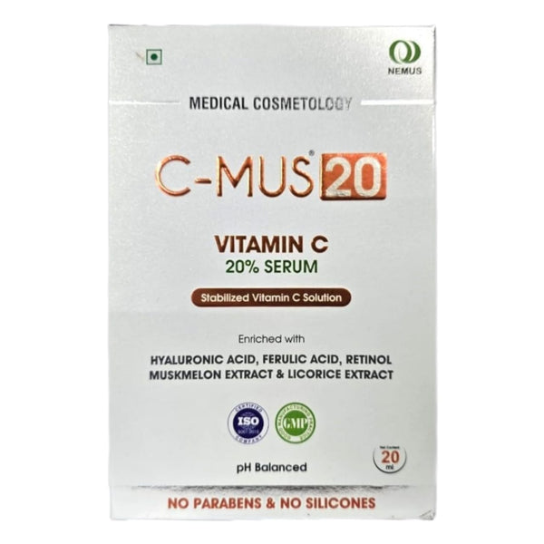 C Mus 20 Vitamin -C 20 % Serum | 20 ML | No Parabens , No Silicones