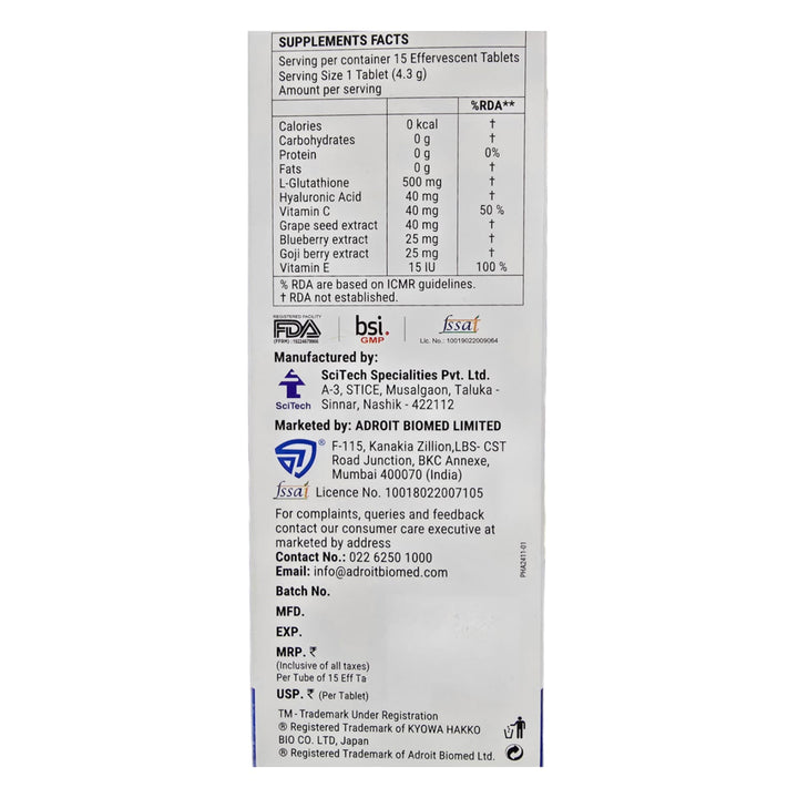 Purelite Ha Effervescent Tablets - Pack of 15 Tablets