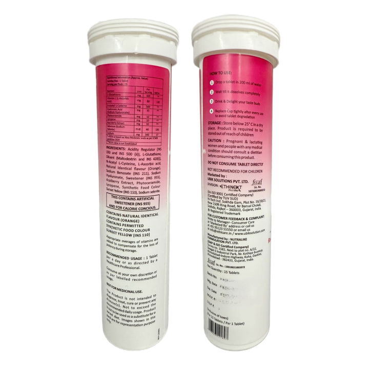 Ethiglo Effervescent Tablet – Bottle of 15 Tablets