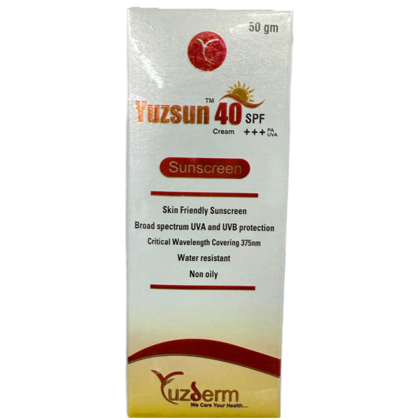 Yuzsun 40 Spf Sunscreen Cream 50GM