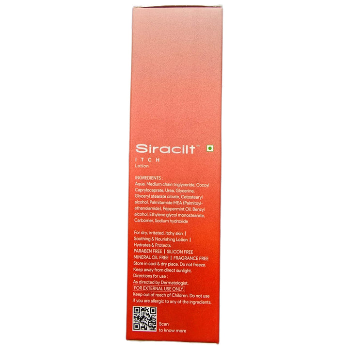 Siraclit Itch Lotion Moisturizer for soothing dry, itchy, eczematic skin, Anti-inflammatory, Paraben & Sulphate Free, 100ML