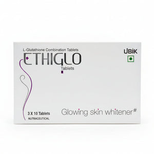 Ethiglo Tablets | L-Glutathione & Vitamin C | 30 Tabs