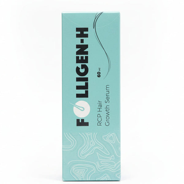 Front view of Folligen-H RCP Hair Growth Serum for scalp care.