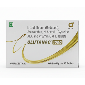 Glutanac 1000 Tablets | Glutathione, NAC & Astaxanthin (30s)