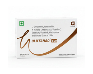 Ascent Glutanac-500 Tablets with L-Glutathione & Vitamin C