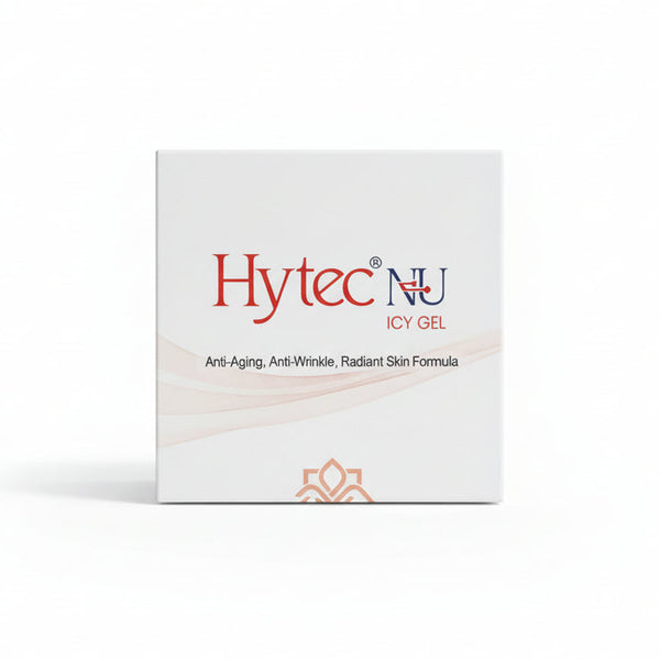 Front view of Hytec-Nu Icy Gel tube for skin cooling and barrier repair.