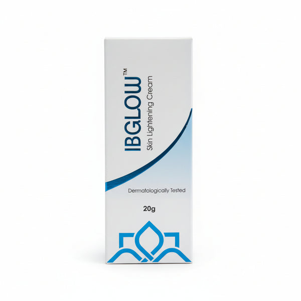 Front packaging of Ibglow Skin Lightening Cream for pigmentation and dark spots.