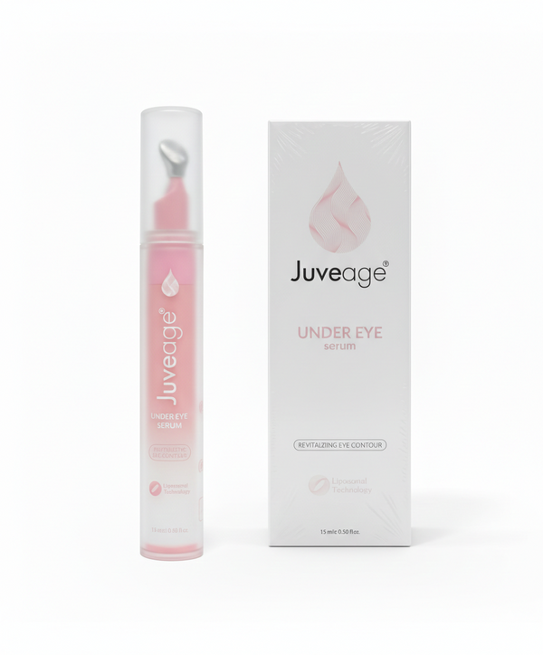 open view of Juveage Under Eye Serum packaging