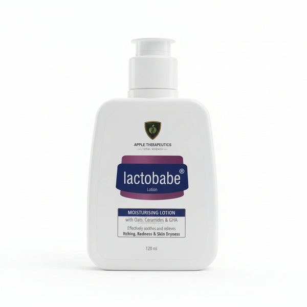 Front view of Lactobabe Moisturizing Lotion 120ml with Oats and Ceramides.