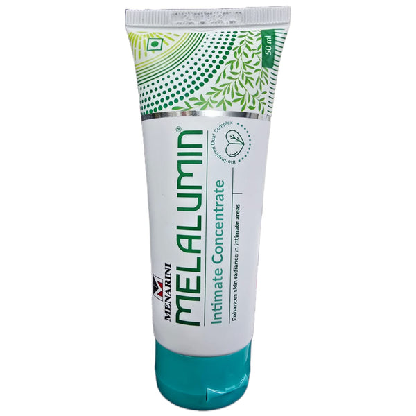 Menarini Melalumin Intimate Concentrate 50ml tube front view on white background