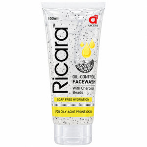 Ricara Oil Control Face Wash Salicylic Acid Charcoal 100ml