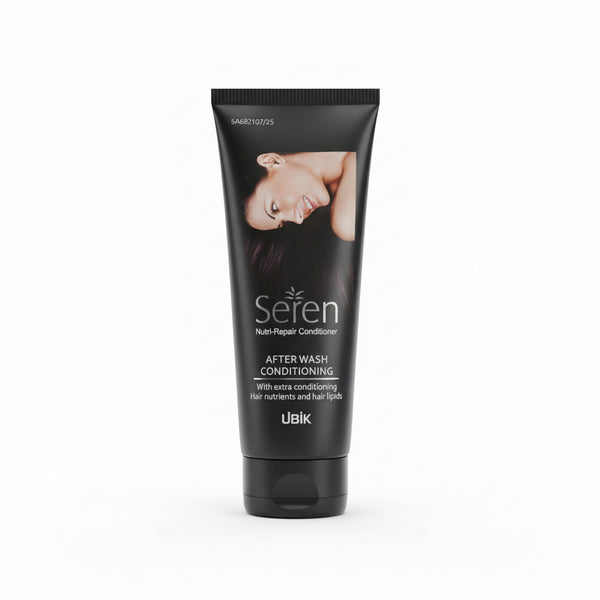 Front view of Seren Nutri-Repair After Wash Conditioner with hair nutrients.