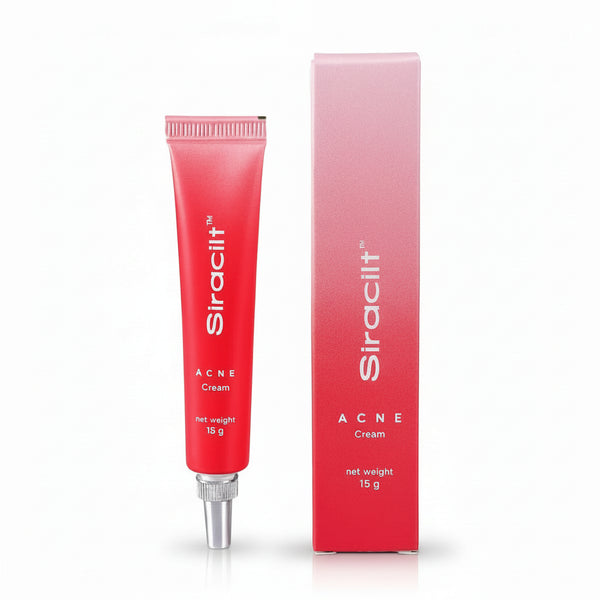 Front view of Siracilt Acne Cream 15g tube for pimple and oil control.