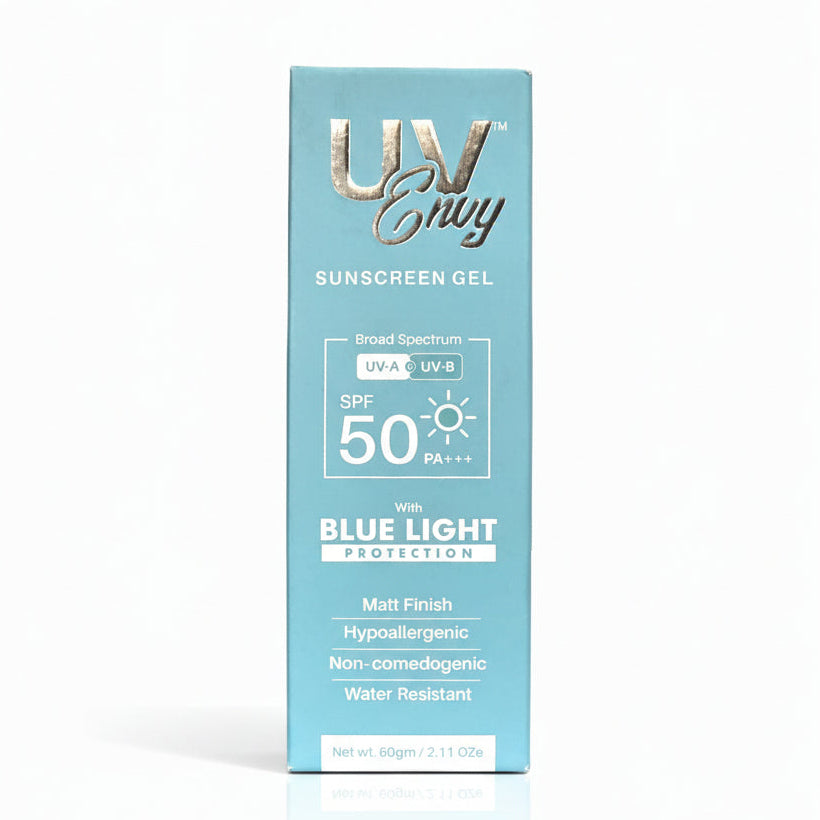 Sunscreen Blue Color UV Envy Sunscreen Gel SPF 50 | Blue Light Protection (60g) | Buy Online ...