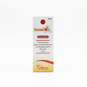 Yuzsun 40 SPF Sunscreen Cream | Broad Spectrum UVA & UVB | 50g