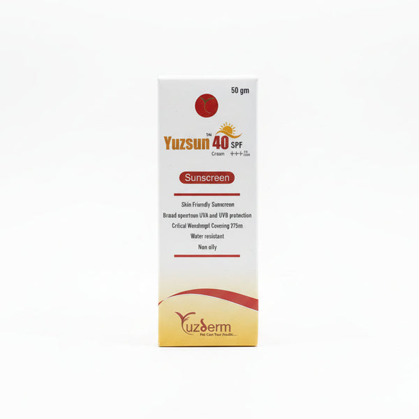 Yuzsun SPF 40 Sunscreen Cream 50g - Broad Spectrum UVA UVB Protection

